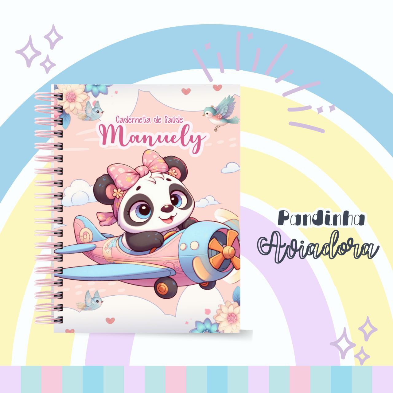 Caderneta de Saúde Pandinha Aviadora Caderneta de Saúde Pandinha Aviadora - Imagem 1