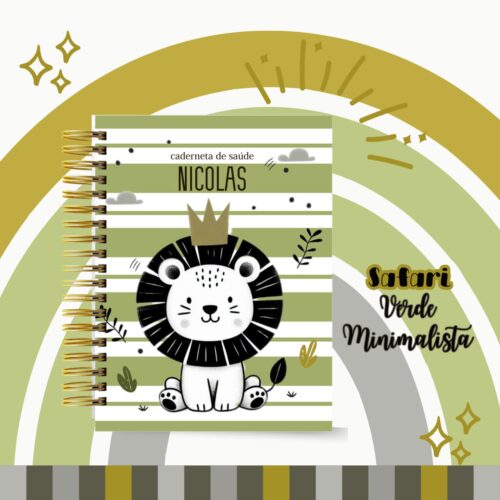Caderneta de Saúde Safari Verde Minimalista