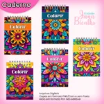 Caderno A5 Para Colorir Mandala
