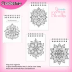 Caderno A5 Para Colorir Mandala - Imagem 2