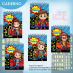 Caderno A5 Para Colorir Super Herói N1