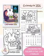 Calendário para Colorir 2026