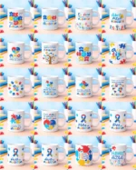 Pacote de Artes Caneca + Camisa Autismo V6 - Imagem 6