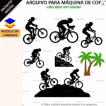 Arquivo de Corte Topo de Bolo Ciclista Bike