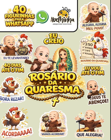 FIGURINHAS ROSÁRIO DA QUARESMA FREI GILSON FIGURINHAS ROSÁRIO DA QUARESMA FREI GILSON - Imagem 1