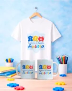 Pacote de Artes Caneca + Camisa Autismo V6 - Imagem 7