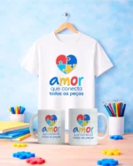 Pacote de Artes Caneca + Camisa Autismo V6 - Imagem 3