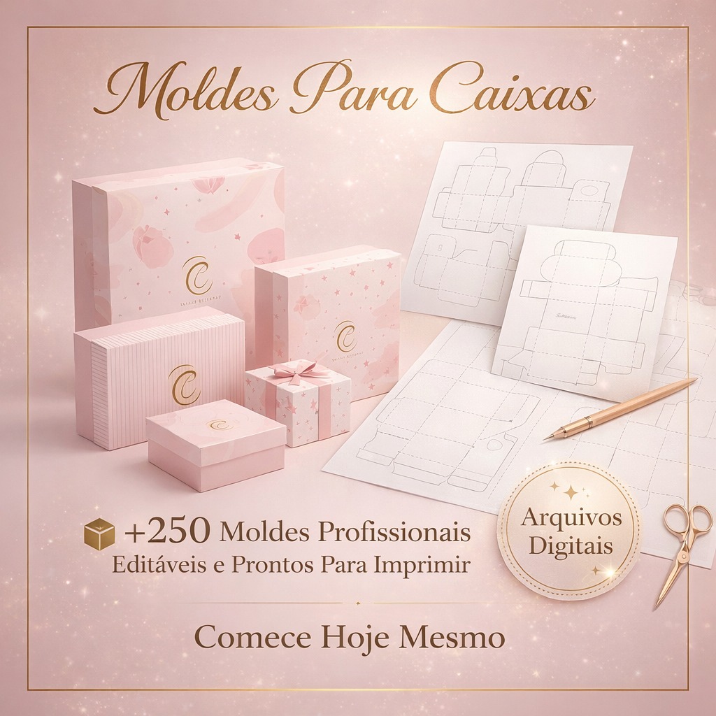 Moldes para Caixas Editáveis Molde Caixas - Imagem 1