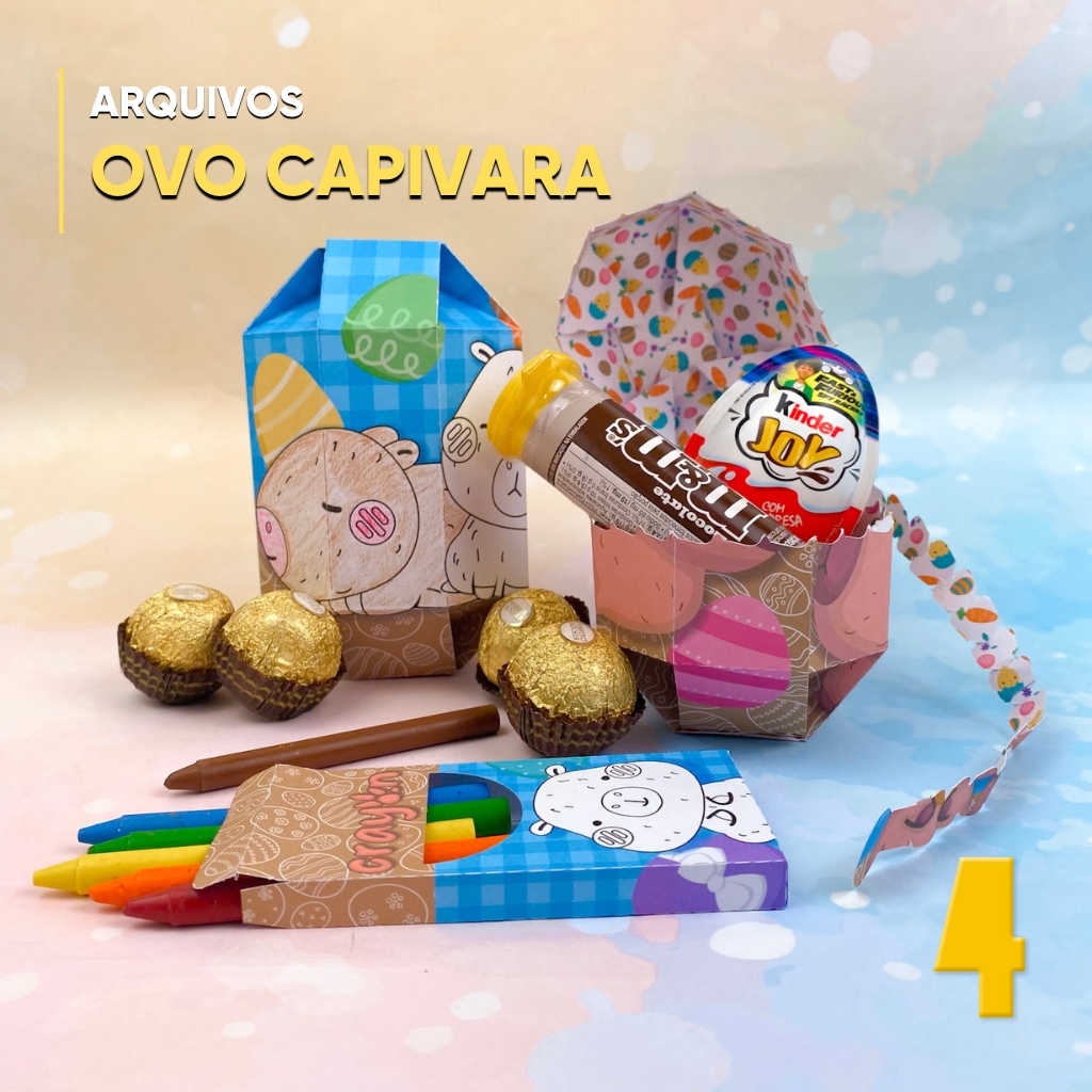 Ovo de Páscoa Capivara Caixa Ovo de Páscoa Capivara - Imagem 1