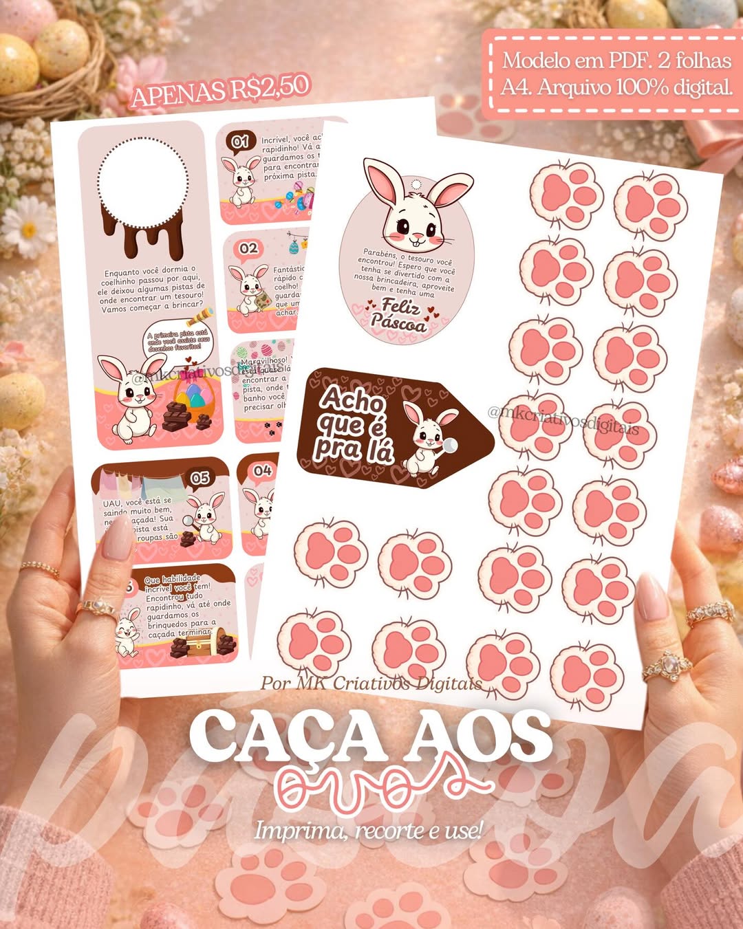 SaveClip.App_656272527_17932063926210315_3080515077469268417_n Caça aos ovos - Páscoa - PDF - Arquivo de corte - Imagem 1