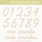 Kit Digital Alfabeto Florido – COMPLETO – Cliparts em aquarela - Imagem 3