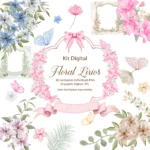 Kit Digital Floral Lírios