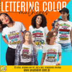 ESTAMPA LETTERING COLOR MULHERES CAMISAS - Imagem 2