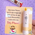 Arquivo digital _ Cartão + adesivo para baton de chocolate Páscoa - Vela