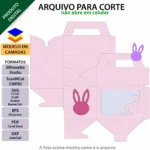 Arquivo Molde de caixa Maleta Páscoa