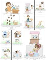 Arquivo de Corte 12 Topos de Bolo Páscoa - Imagem 2