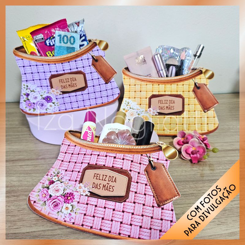 2-8 3 Bolsinhas de mão – Dia das mães - Imagem 1