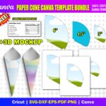 3 Moldes Caixinha Cone Buquê