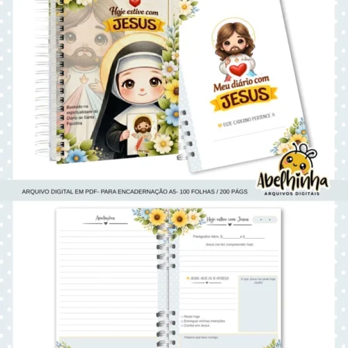 CADERNO MEU DIÁRIO COM JESUS ( BASEADO NO DIÁRIO DE SANTA FAUSTINA )
