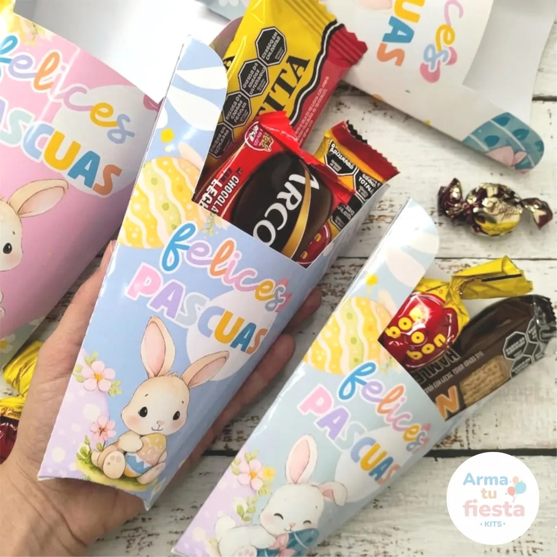 Bouquet Box Caixinha Cone Páscoa - Imagem 1