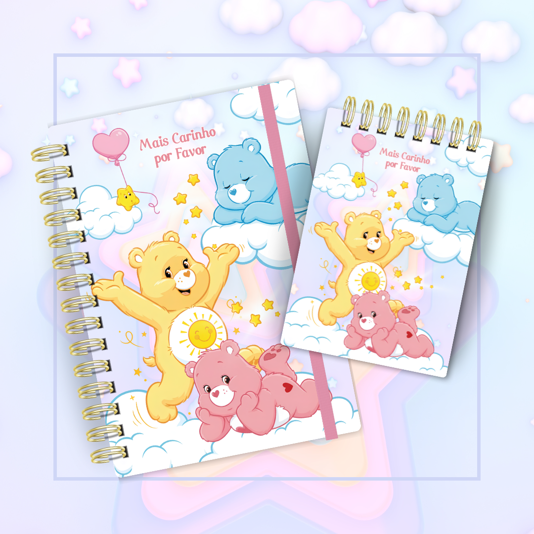 Caderno Pautado A5 + Bloquinho A6 – Ursinhos Carinhosos N1 Caderno Ursinhos Carinhosos e Bloquinho - Imagem 1