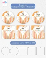 Artes Tag e Adesivo 6cm Páscoa - Imagem 2