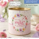 Arte Rótulo Tubolata Melhor Mãe