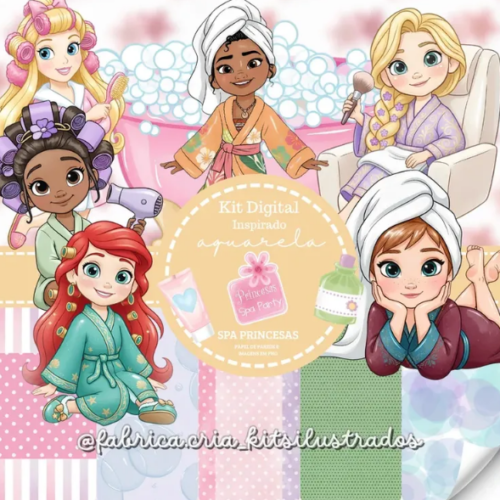 Kit Digital Spa Princesas