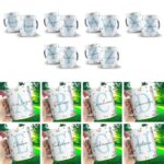 Arte Digital para Caneca Alfabeto Floral Azul - Imagem 2