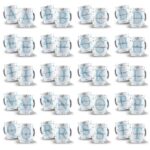 Arte Digital para Caneca Alfabeto Floral Azul