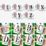 Arte Digital para Caneca Amigas Alfabeto Floral