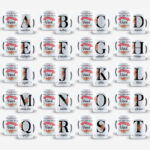 Arte Digital para Caneca Amigas Alfabeto Floral - Imagem 3