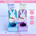 Molde para caixa porta-ovos de Páscoa