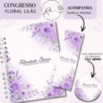 KIT DIGITAL CADERNO PARA O CONGRESSO 2026 - FLORAL LILÁS COM TEMA - Imagem 8