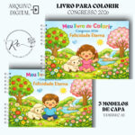 KIT DIGITAL LIVRO PARA COLORIR INFANTIL CONGRESSO 2026 - FELICIDADE ETERNA - Imagem 2