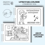 KIT DIGITAL LIVRO PARA COLORIR INFANTIL CONGRESSO 2026 - FELICIDADE ETERNA - Imagem 3