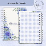 KIT DIGITAL CADERNO PARA O CONGRESSO 2026 - FLORAL AZUL COM TEMA - Imagem 7