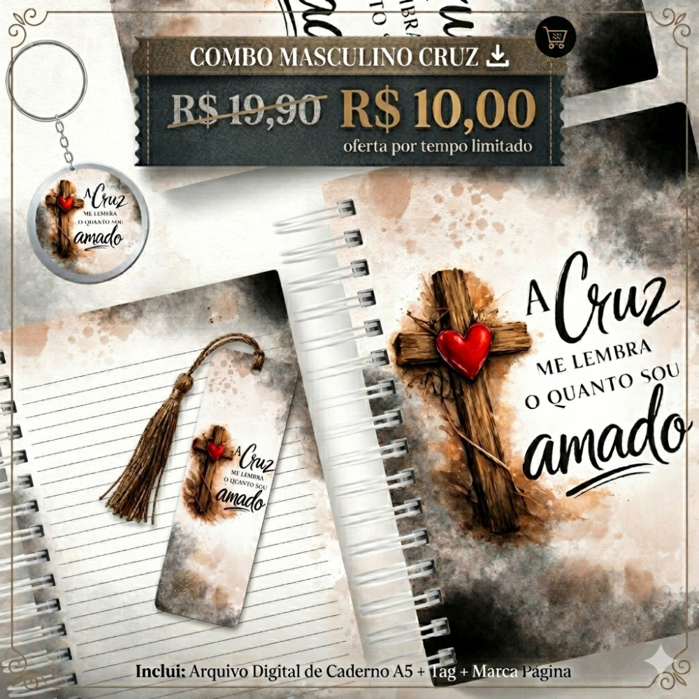 large Arquivo Masculino a Cruz - Imagem 1