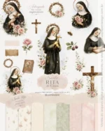 Kit Digital Ilustrações Santa Rita de Cássia