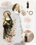 Kit Digital Ilustrações Santa Rita de Cássia - Imagem 11