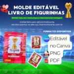 Molde Livro de Figurinhas Copa do Amor - Imagem 4