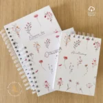 Kit Digital: Diário de Lectio Divina (Devocional Católico) + Caderno de oração e Anotações com versículos no rodapé.
