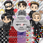 Kit Digital Aquarela Inspirado BTS Show