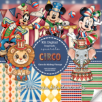 Kit Digital Aquarela Inspirado Mickey Vintage