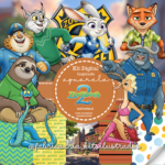 Kit Digital Aquarela Inspirado Zootopia II
