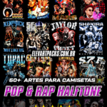 Pack 60+ Designs Pop & Rap Halftone