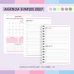 Arquivo Agenda Simples 2027 - 06 Cores