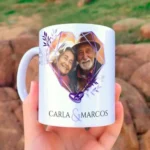 Arte Para Caneca Bodas de Ametista 55 anos de Casados Com Foto – Arquivo Digital Sublimação - Imagem 5