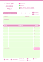 Bloco de Pedidos Editável – Canva - Imagem 2