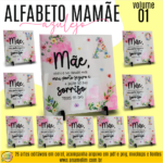 ESTAMPA ALFABETO MAMÃE V1 AZULEJO